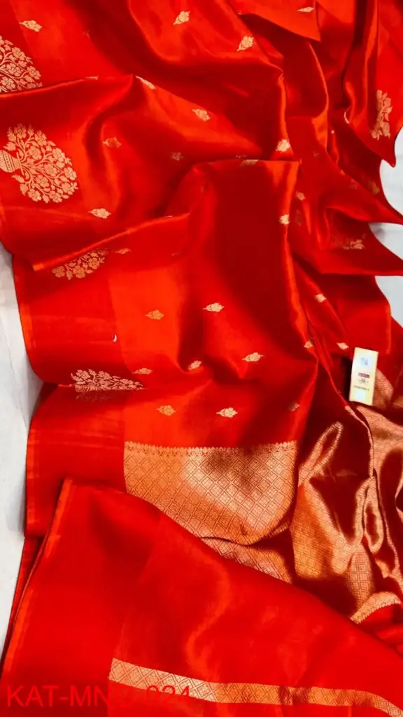 Classic Orange Banarasi Silk with Rich Zari Work