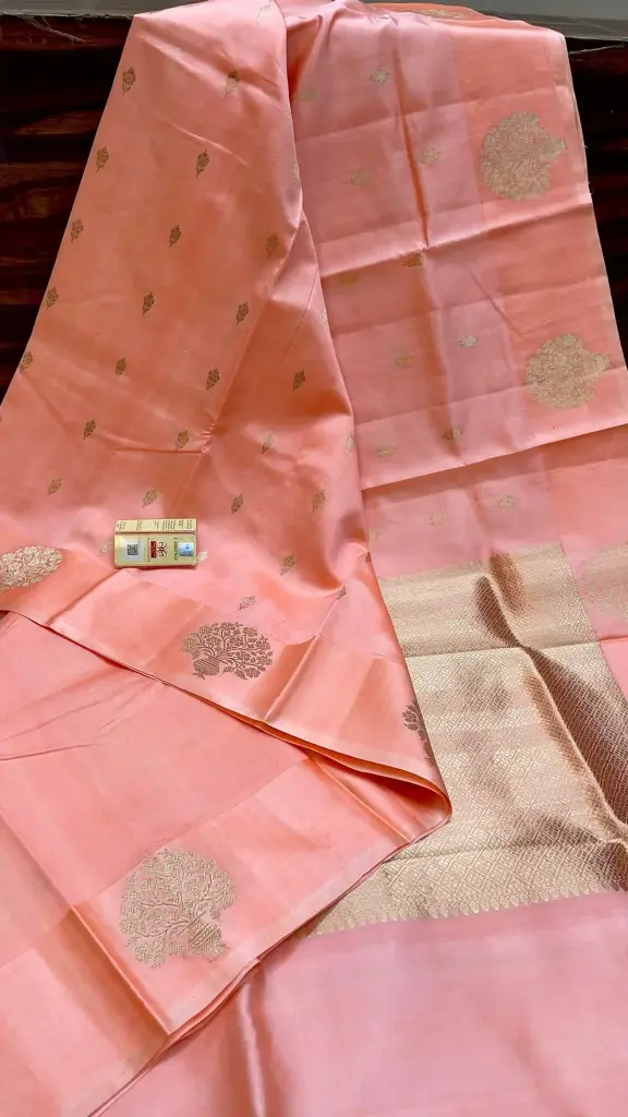 Classic Peach Banarasi Silk with Rich Zari Work