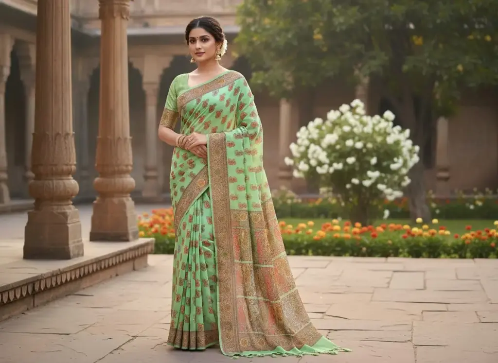 Pure Khaddi Chiffon Banarasi Saree