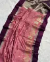 Semi Katan Soft Silk Saree with Mina Kari Weaving
