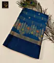 Semi Katan Soft Silk Saree with Mina Kari Weaving